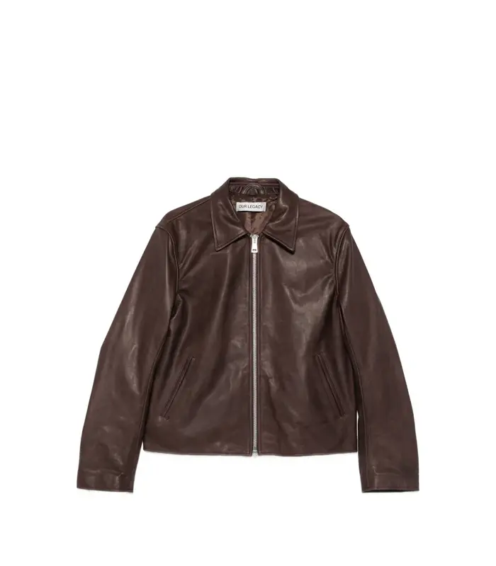 MINI JACKET MATTED BROWN WAXED BOVINE