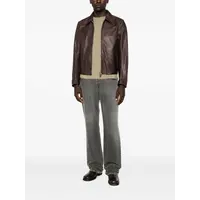 MINI JACKET MATTED BROWN WAXED BOVINE