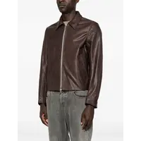 MINI JACKET MATTED BROWN WAXED BOVINE