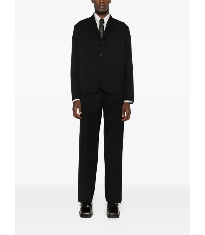 SLACK TROUSER COARSE BLACK GABARDINE
