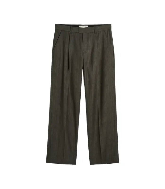 SLACK TROUSER PHASE STRIPE MOTION WOOLCOAT