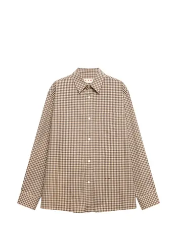 MARNI shirt brown/beige