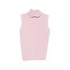 JIL SANDER HIGH NECK GILET W/ SPLIT COLLAR PINK