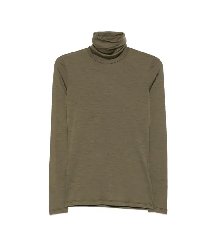 T-SHIRT HIGH NECK LONG SLEEVE PNT GREEN