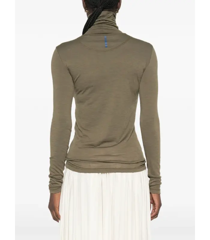 T-SHIRT HIGH NECK LONG SLEEVE PNT GREEN