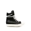 RICK OWENS SCARPE IN PELLICCIA SNEAKS BLACK/MILK/MILK