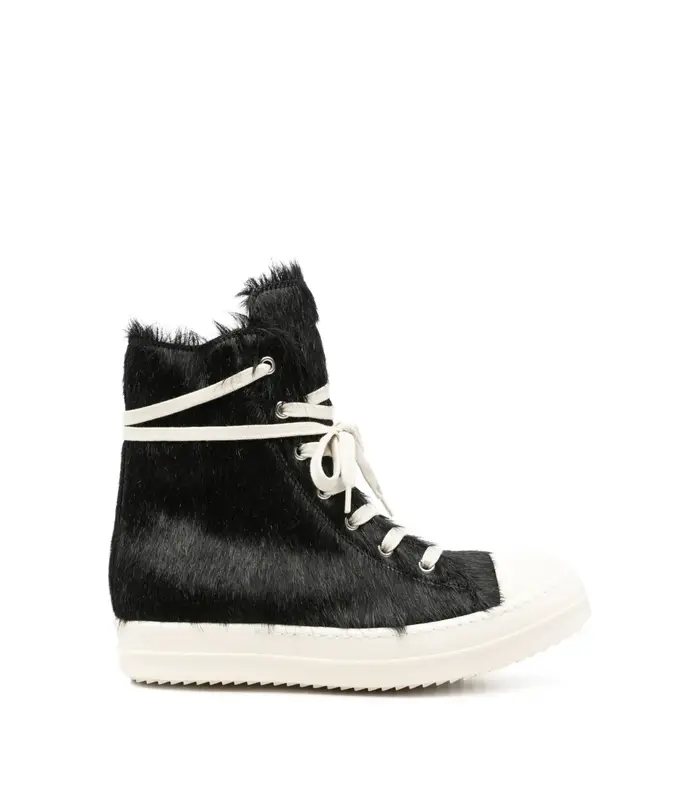 SCARPE IN PELLICCIA SNEAKS BLACK/MILK/MILK