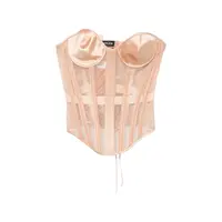 WOVEN CORSET PALE NUDE
