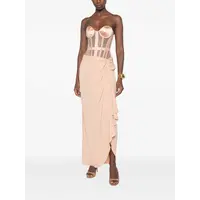 WOVEN CORSET PALE NUDE