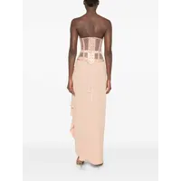 WOVEN CORSET PALE NUDE