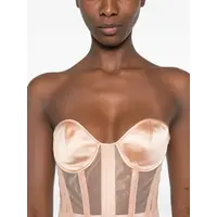 WOVEN CORSET PALE NUDE