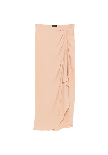 MUGLER woven flou skirt beige