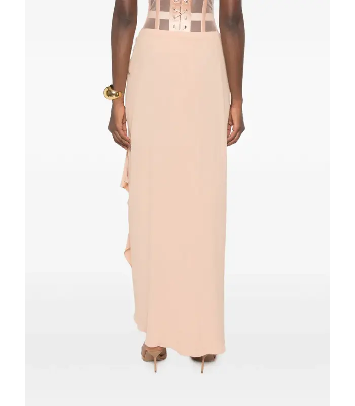 WOVEN FLOU SKIRT BEIGE
