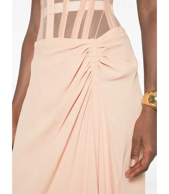 WOVEN FLOU SKIRT BEIGE