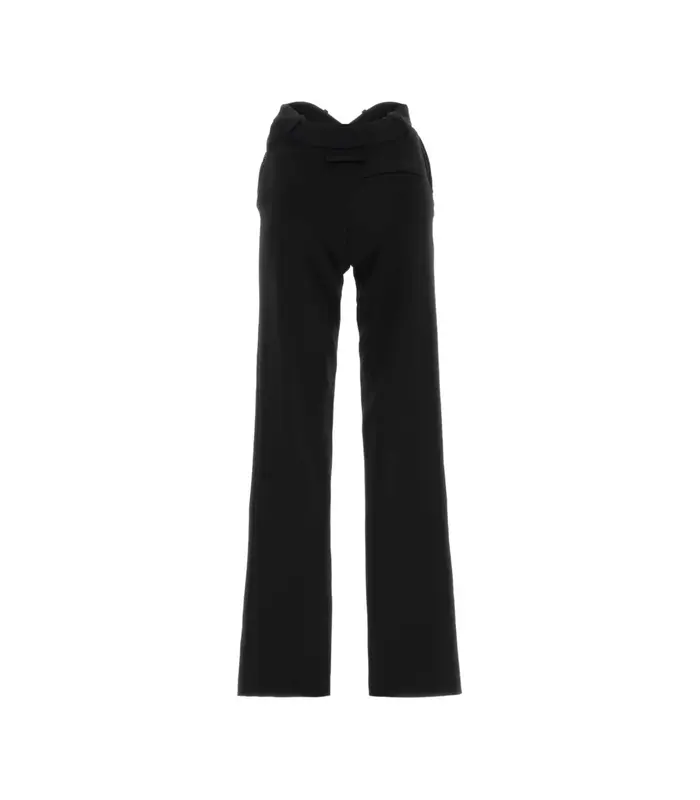 WAVY WAISTBAND TAILORING TROUSER BLACK