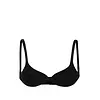 JEAN-PAUL GAULTIER CONIC FLAT CUP BRA WITH TOPSTITCHING DETAIL BLACK