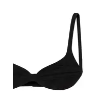 CONIC FLAT CUP BRA WITH TOPSTITCHING DETAIL BLACK