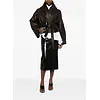 MAGDA BUTRYM LEATHER 24 JACKET DARK BROWN