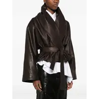 LEATHER 24 JACKET DARK BROWN