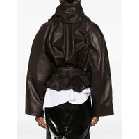 LEATHER 24 JACKET DARK BROWN