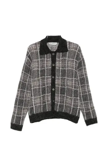 OUR LEGACY evening polo grand check fuzzy alpaca OUR LEGACY evening polo grand check fuzzy alpaca