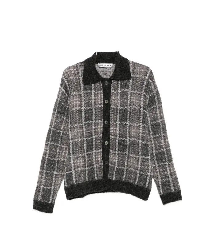 EVENING POLO GRAND CHECK FUZZY ALPACA