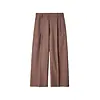 LEMAIRE SINGLE PLEAT TAILORED PANTS NUTMEG