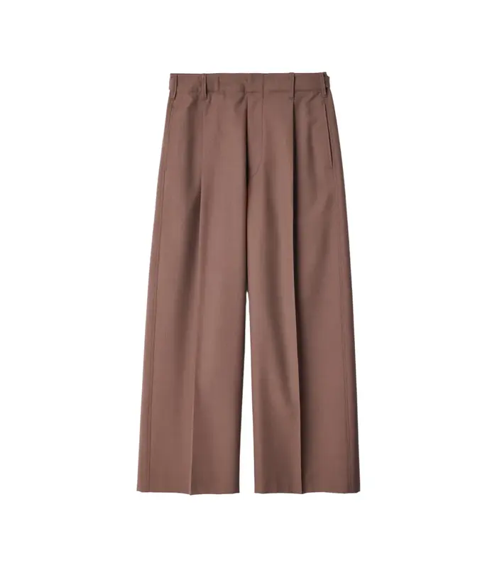 SINGLE PLEAT TAILORED PANTS NUTMEG