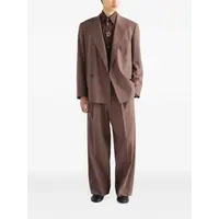 SINGLE PLEAT TAILORED PANTS NUTMEG