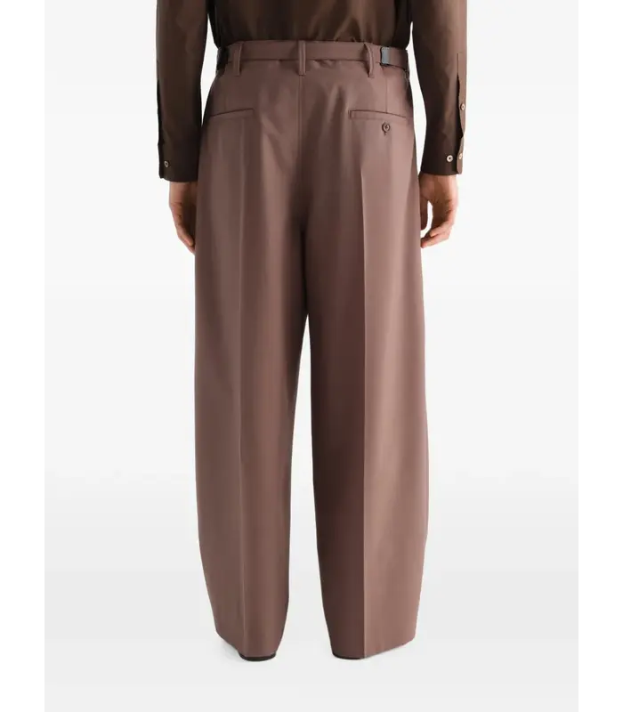 SINGLE PLEAT TAILORED PANTS NUTMEG
