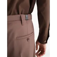 SINGLE PLEAT TAILORED PANTS NUTMEG