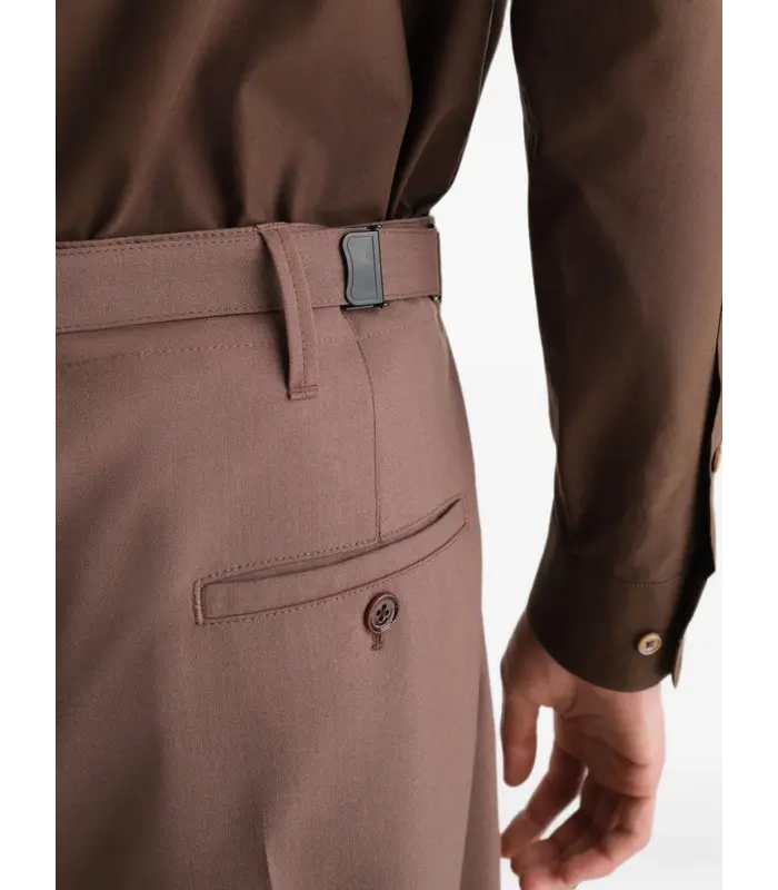 SINGLE PLEAT TAILORED PANTS NUTMEG
