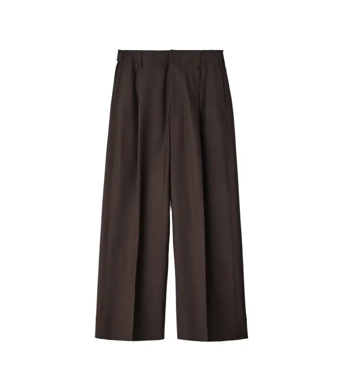 SINGLE PLEAT TAILORED PANTS MOSS