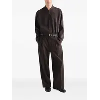 SINGLE PLEAT TAILORED PANTS MOSS
