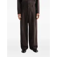 SINGLE PLEAT TAILORED PANTS MOSS