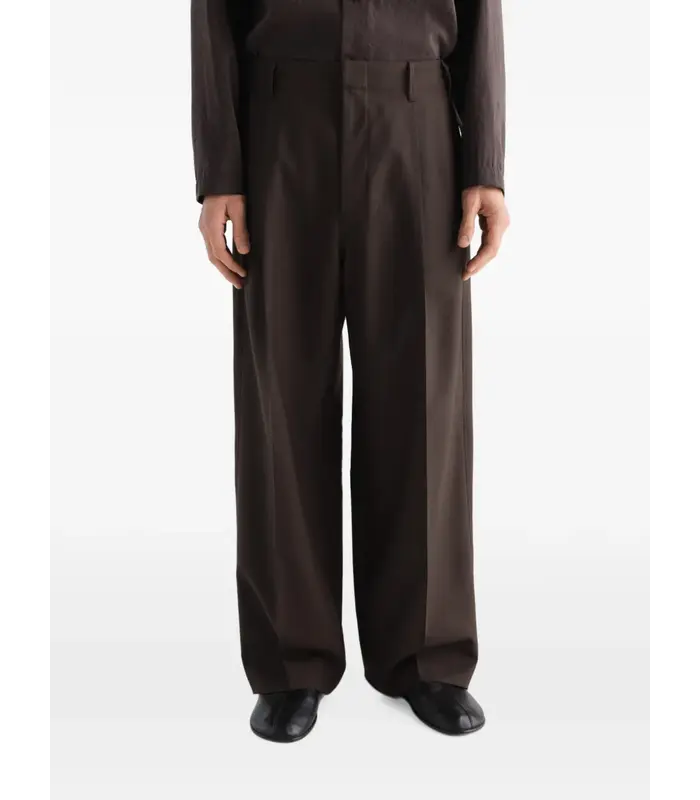 SINGLE PLEAT TAILORED PANTS MOSS
