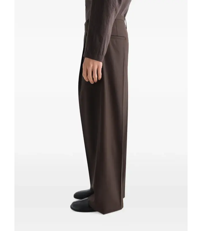 SINGLE PLEAT TAILORED PANTS MOSS