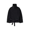 LEMAIRE SHORT WRAP COAT BLACK