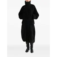 SHORT WRAP COAT BLACK