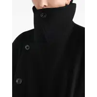 SHORT WRAP COAT BLACK
