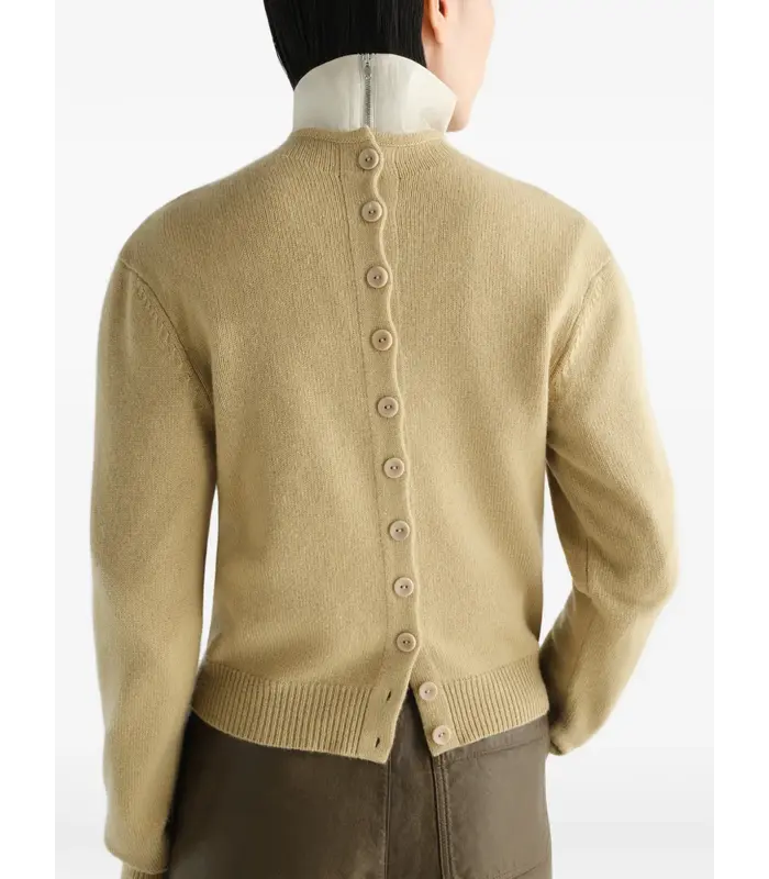 REVERSIBLE BUTTONED SWEATER LINDEN