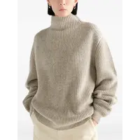 HIGH NECK SWEATER BEIGE/OAT