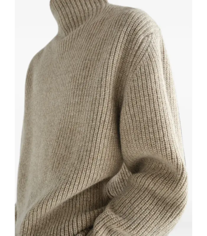 HIGH NECK SWEATER BEIGE/OAT