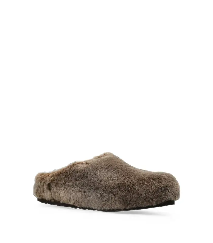 AMSTERDAM WRAPPED SHEARLING OS FUR UNISEX GRAY TAUPE