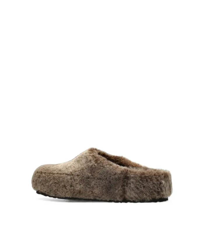 AMSTERDAM WRAPPED SHEARLING OS FUR UNISEX GRAY TAUPE
