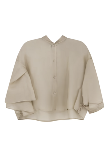 MAXMARA mxadonna silk cape shirt