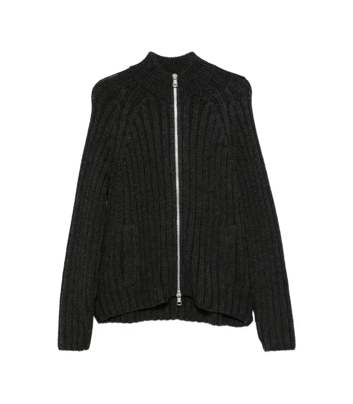 ULTRA ZIP FUNNEL CHARCOAL DRY MERINO WOOL