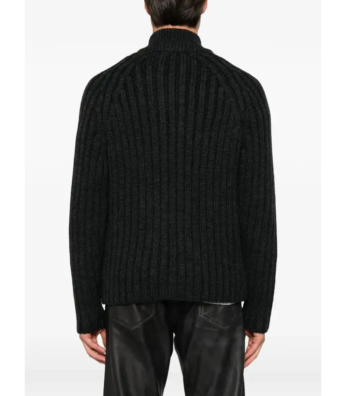 ULTRA ZIP FUNNEL CHARCOAL DRY MERINO WOOL