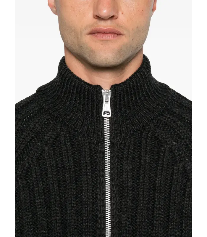 ULTRA ZIP FUNNEL CHARCOAL DRY MERINO WOOL