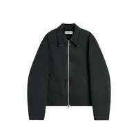SLIGHT JACKET ENZYME OBSIDIAN FIELD SATEEN